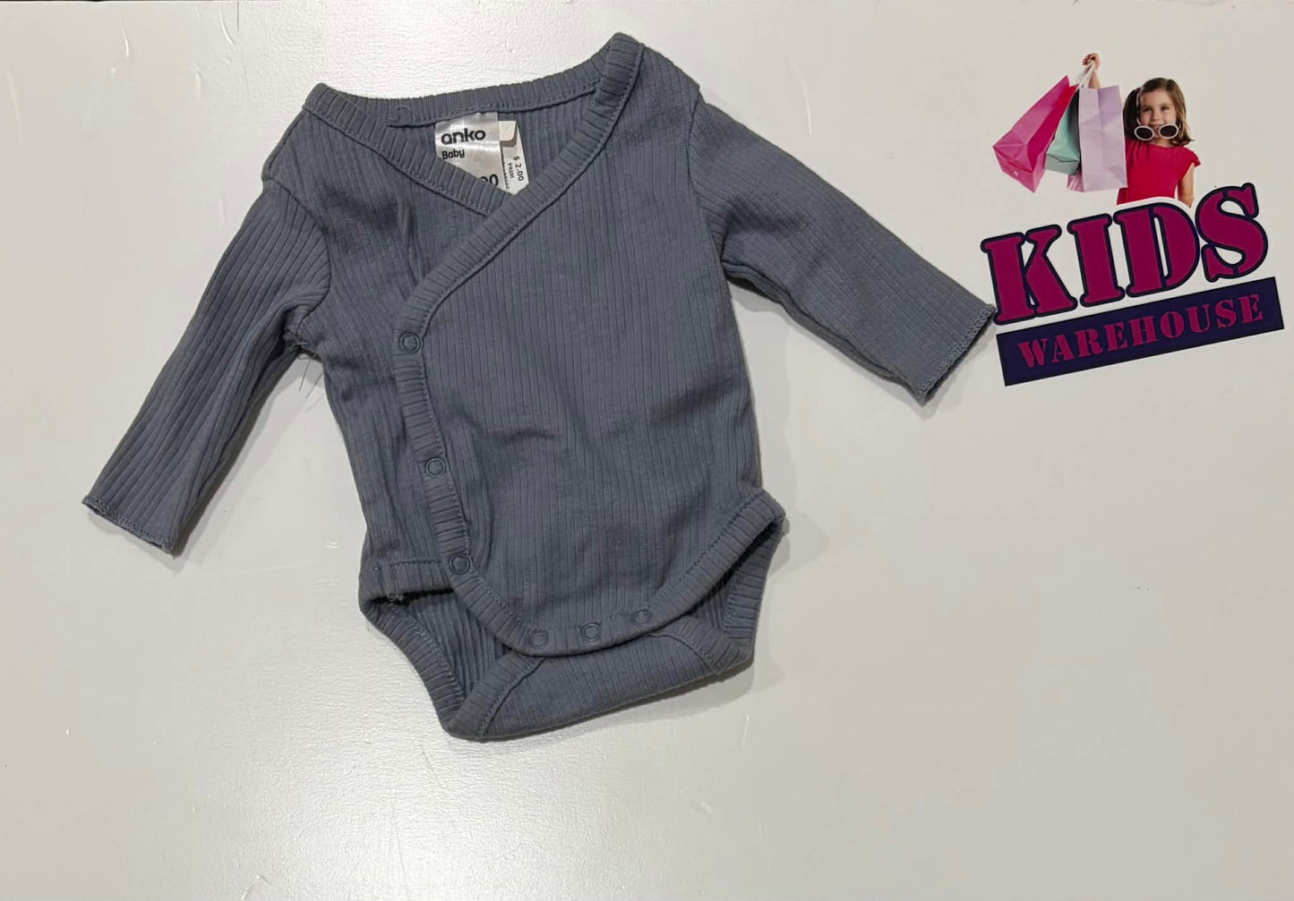 Premmie Anko Grey Bodysuit Size 00000