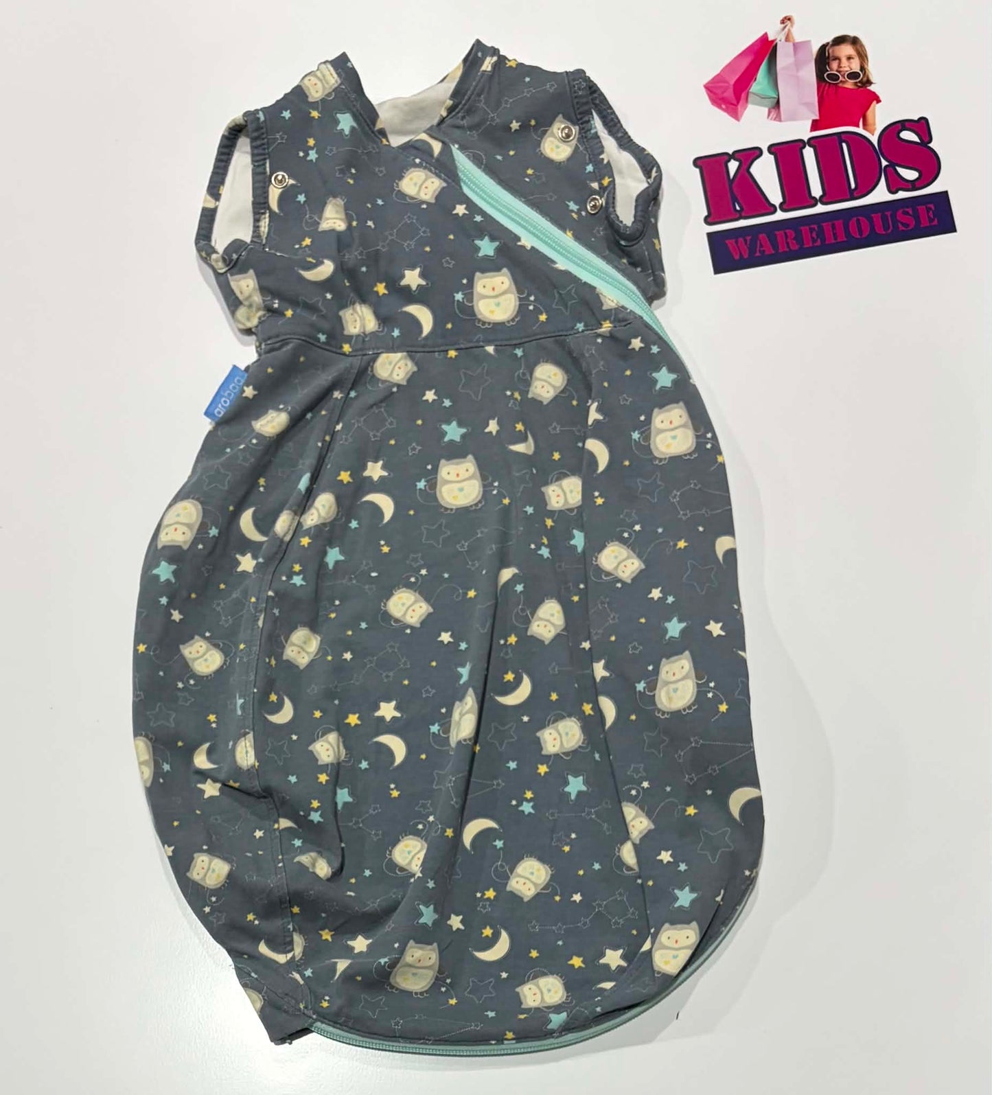 The Gro Company Dark Grey, Owl Print Size 000 (4-7.1kgs) TOG 1