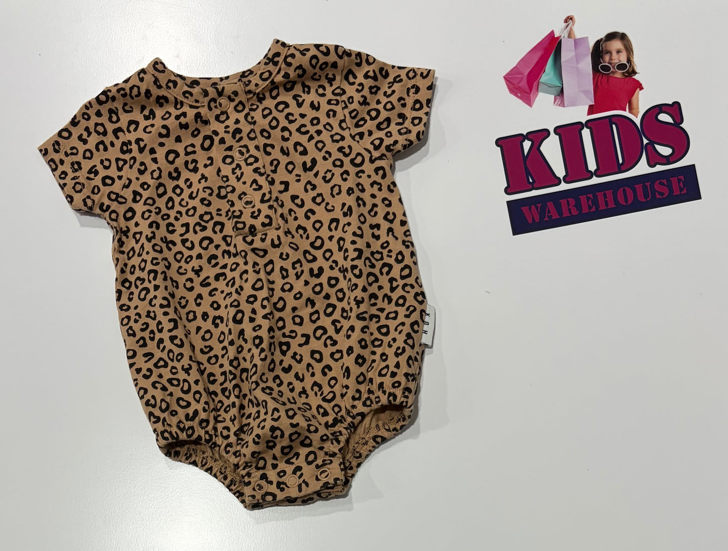 Hux Brown Leopard Print Bodysuit Size 000
