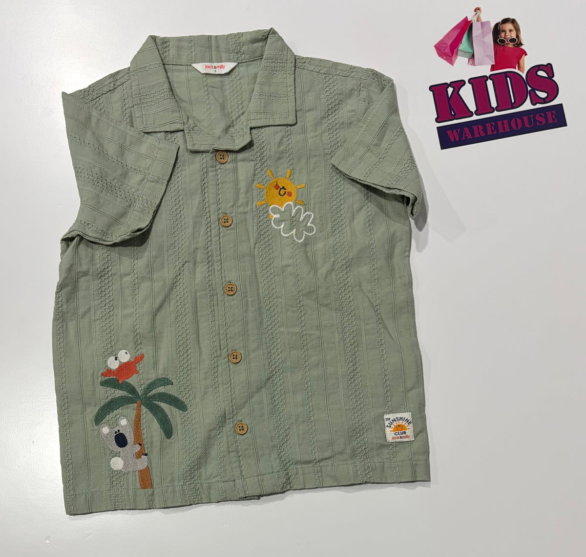 Jack & Milly Green Top Size 5