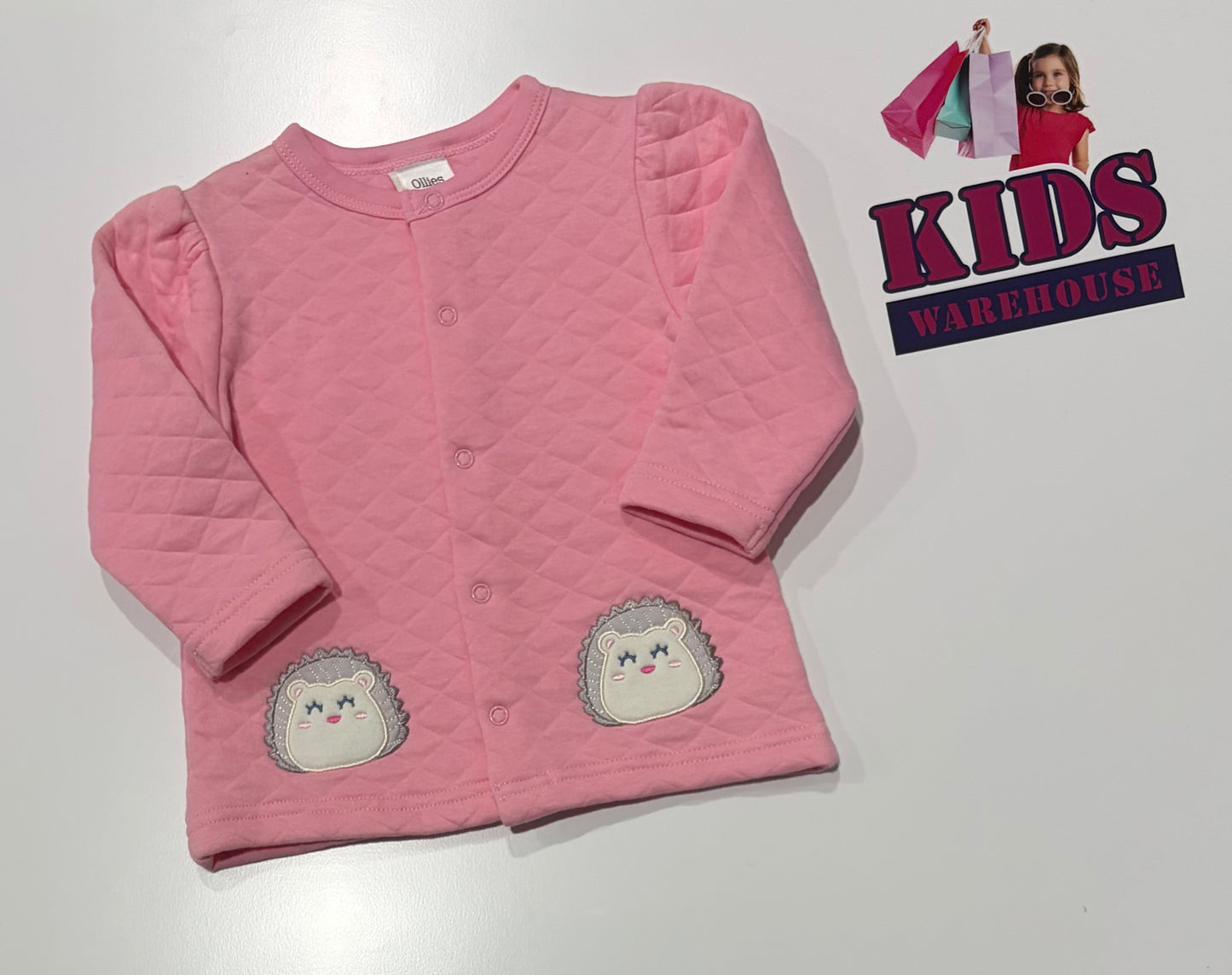Ollie's Place Pink, Hedge Hog Print Jacket Size 0