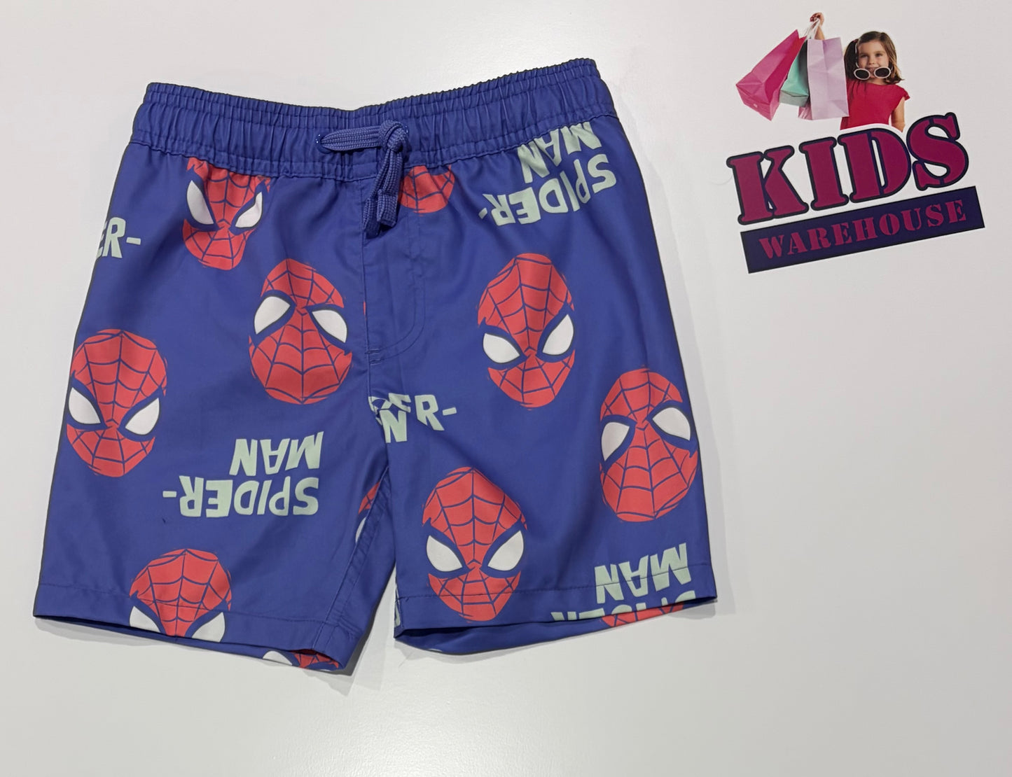 Marvel Spiderman Purple Spiderman Print Swim Shorts Size 5