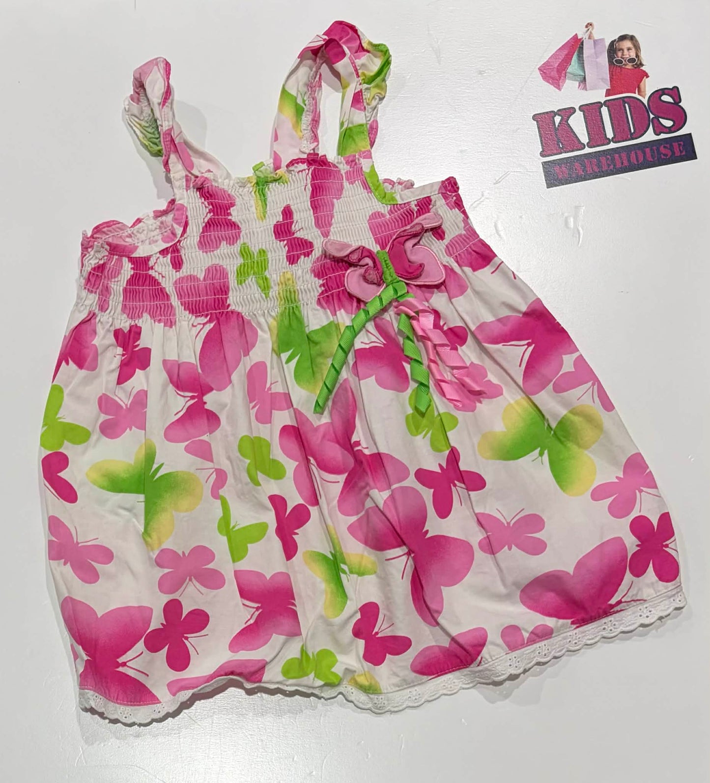 Ollies Place Pink & White Dress Size 1