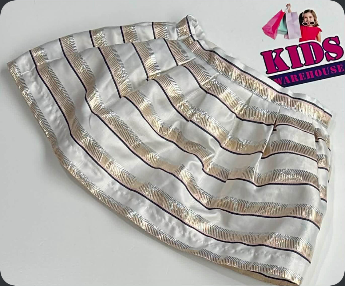 Seed Heritage White & Gold Skirt Size 3