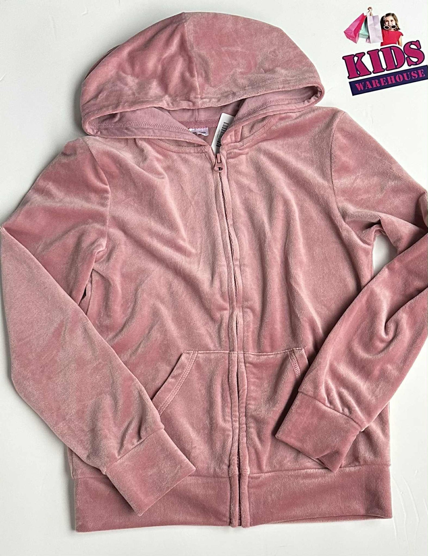 Pink Soft Velour Hoodie Size 12