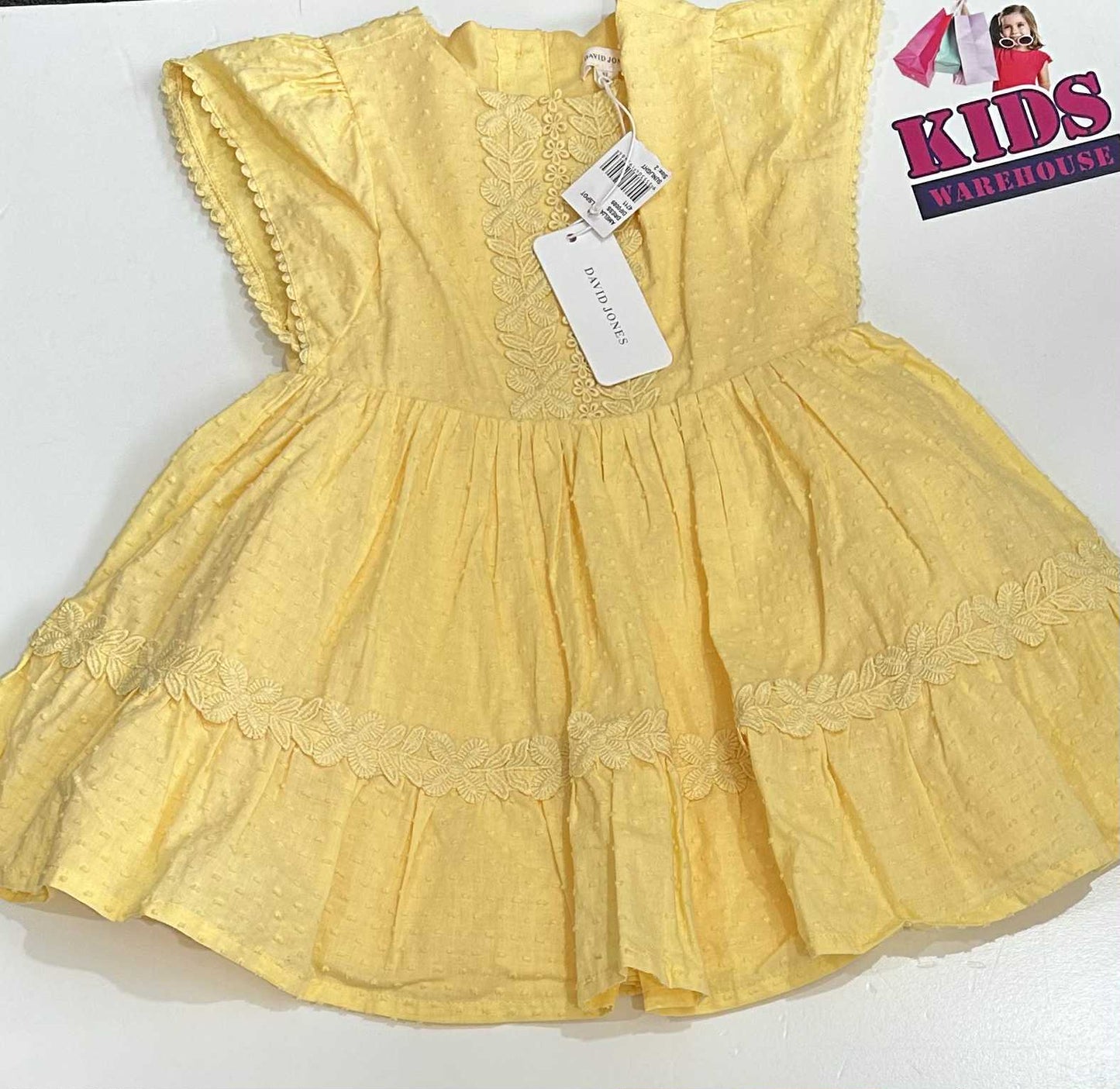 New David Jones Yellow Dress Size 2