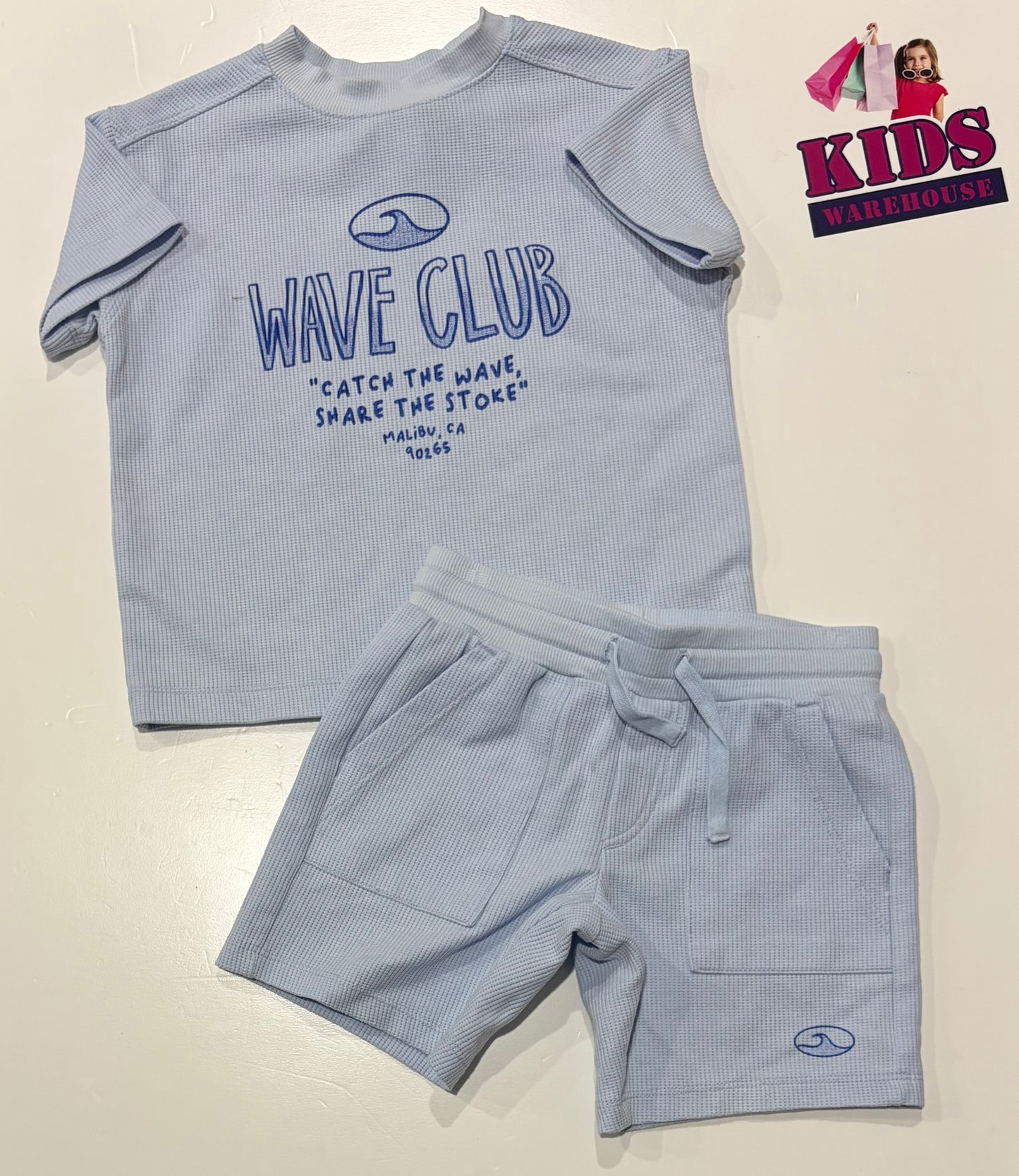 Blue, Wave Club Print 2 Piece Set Size 2