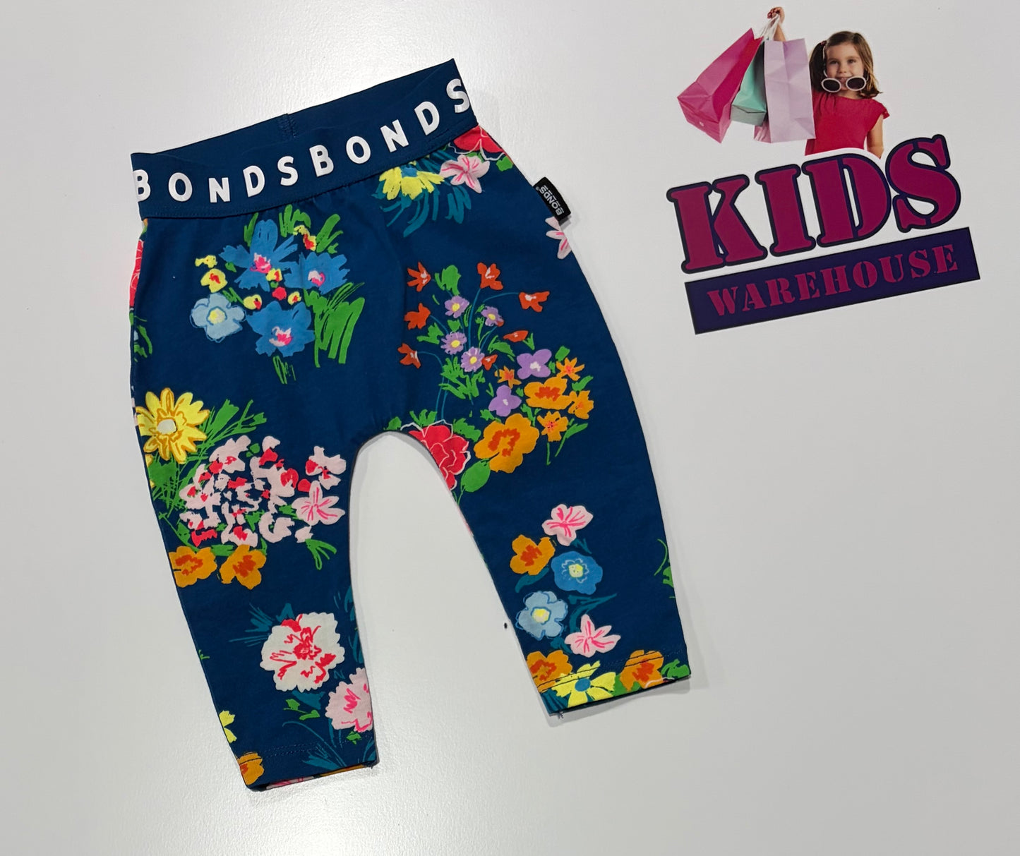Bonds Navy, Floral Print Pants Size 000