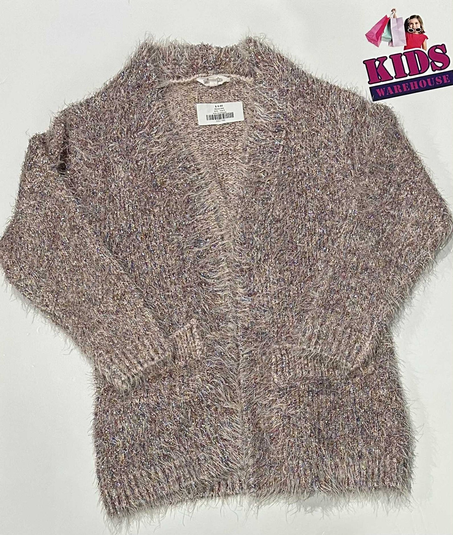 Milkshake Hairy Sparkly Cardigan Size 6