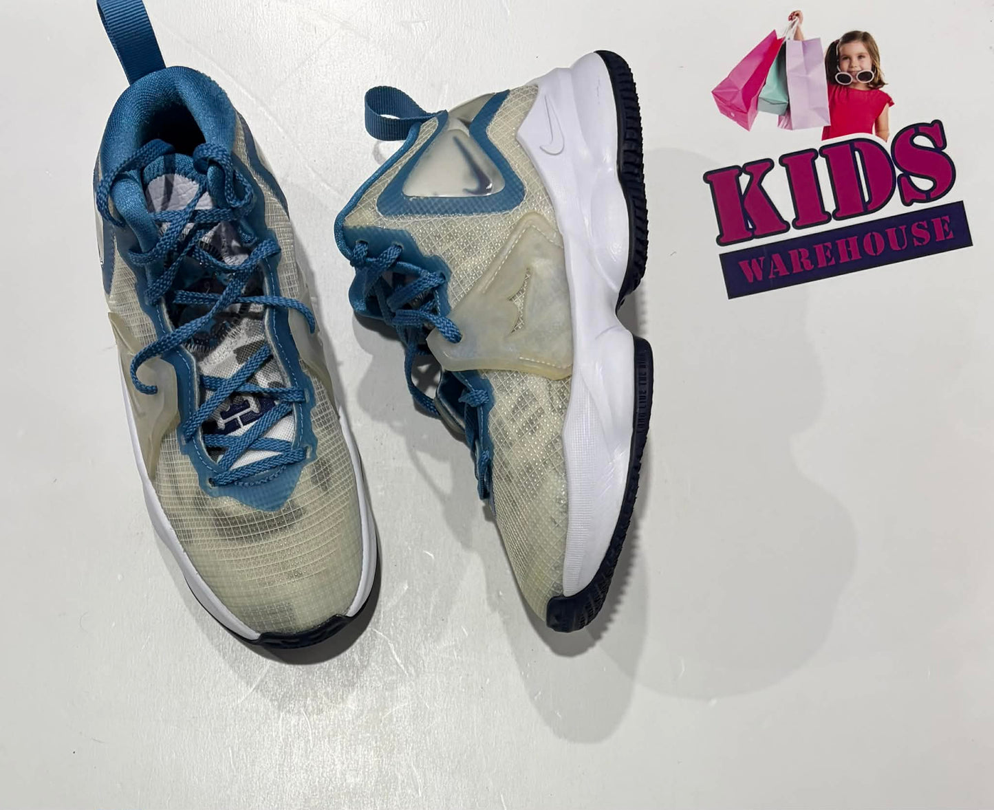 Nike x Space Jam Blue, White Runners Size US2/UK1 (Older Child)