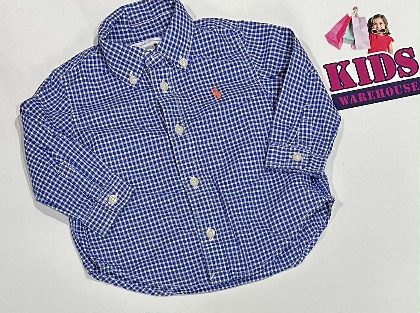 Ralph Lauren Blue & White Long Sleeve Shirt Size 0