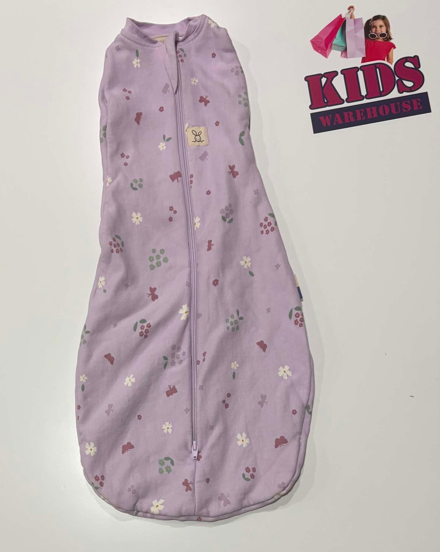 ErgoPouch Australia Purple, Floral Print Size 000 (3-6kgs) TOG 1