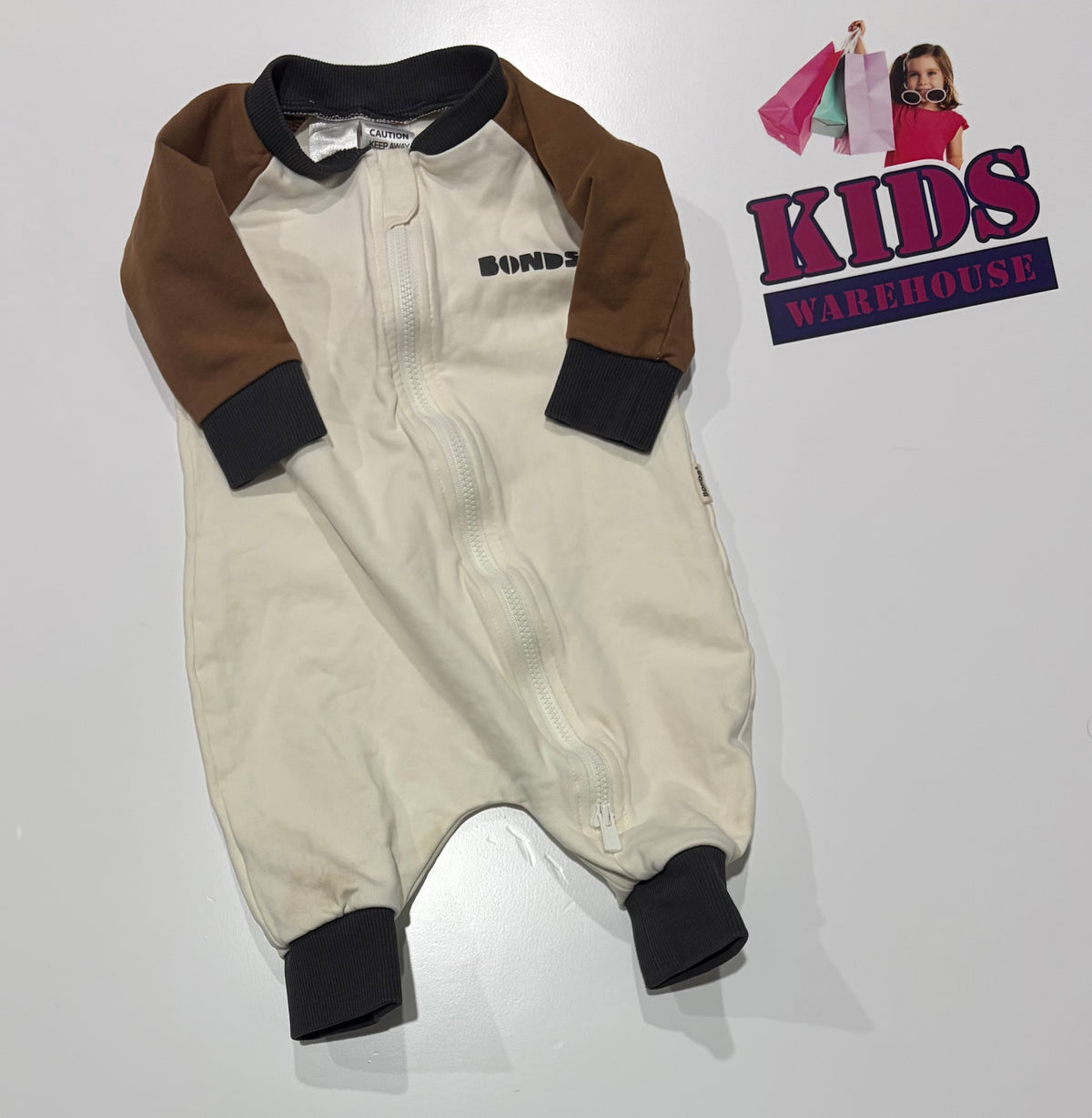 Bonds White, Brown Jumpsuit Size 000