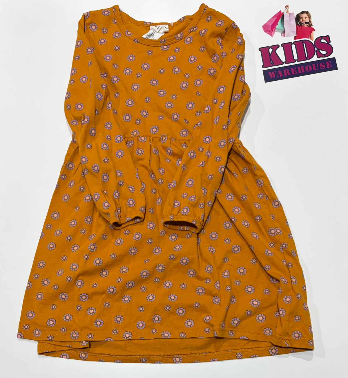 Cotton On Brown, Purple Flower Print Dress Size 8