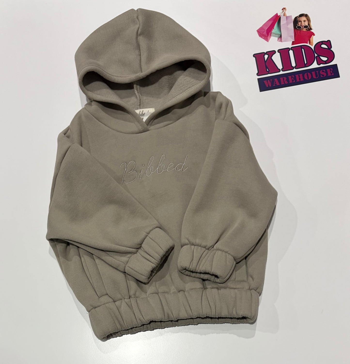 Bibbed Grey Hoodie Size 3
