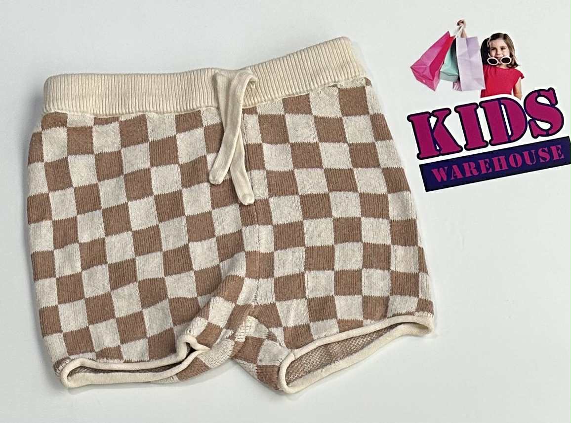 Target Brown & White Knit Shorts Size 00
