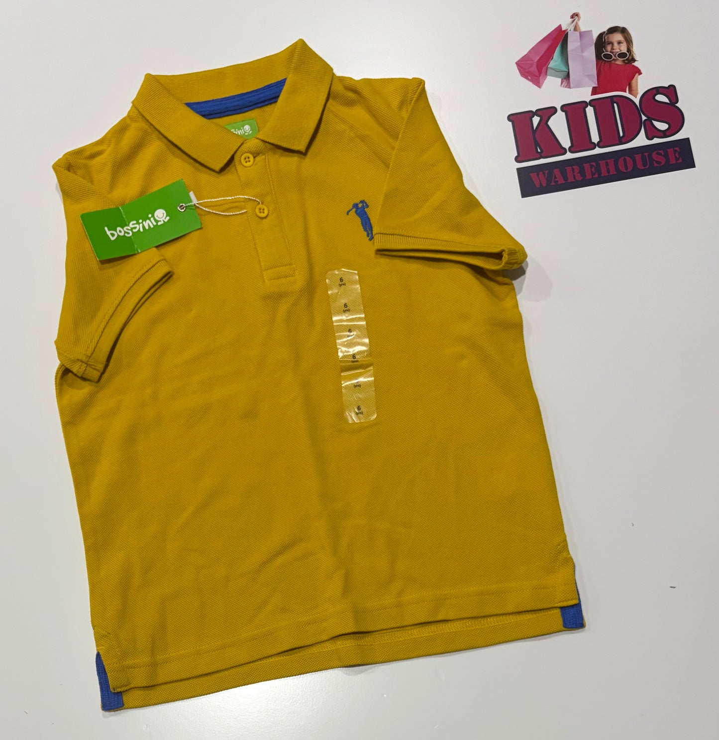 Not Used Bossini Yellow Top Size 6