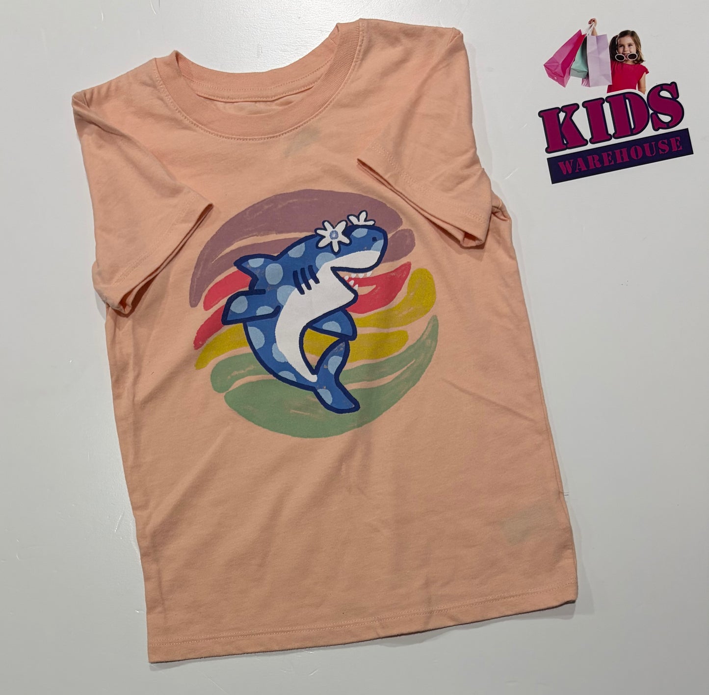 Cat & Jack Pink, Shark Print Top Size 5