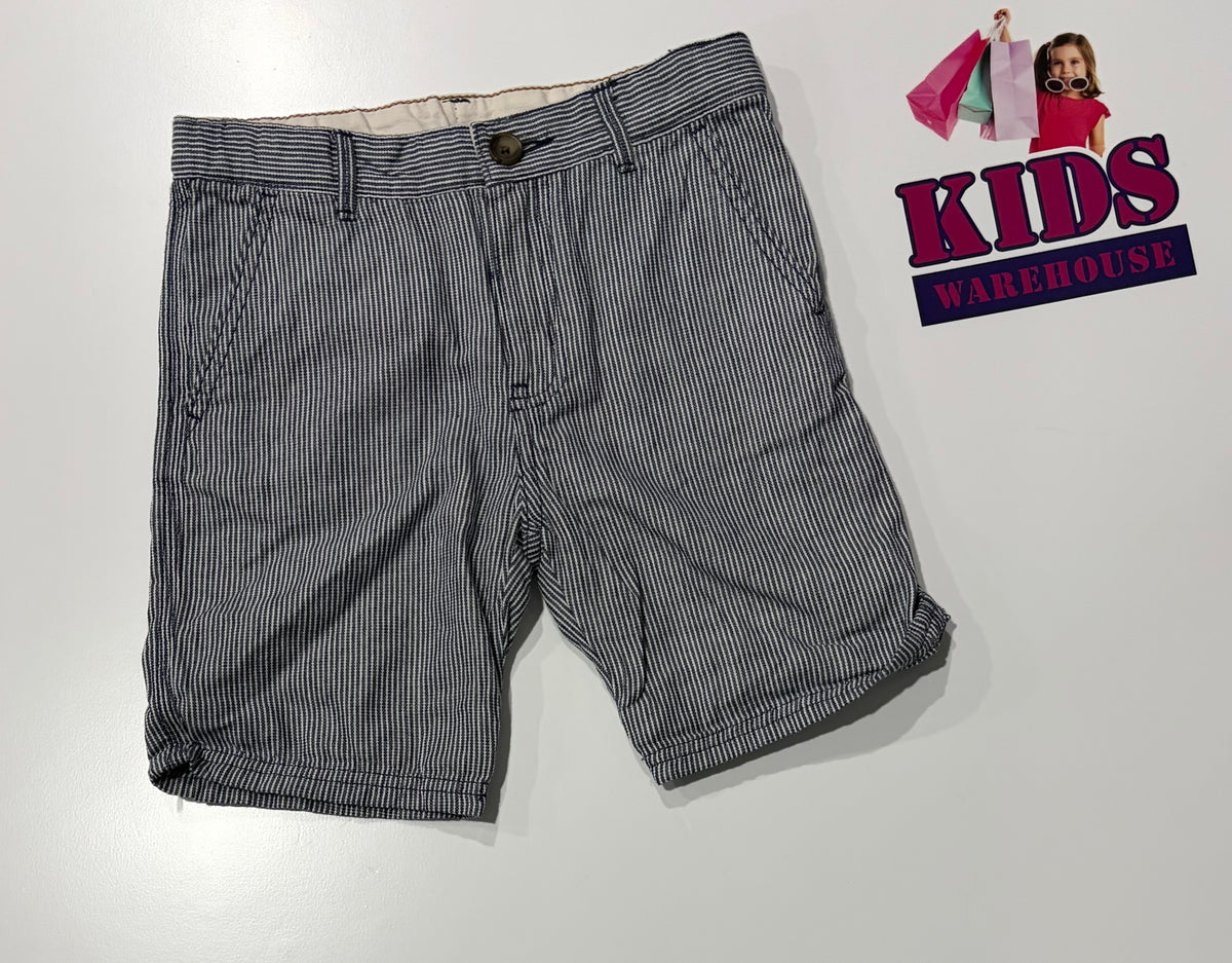 H&M White, Black Stripe Shorts Size 6