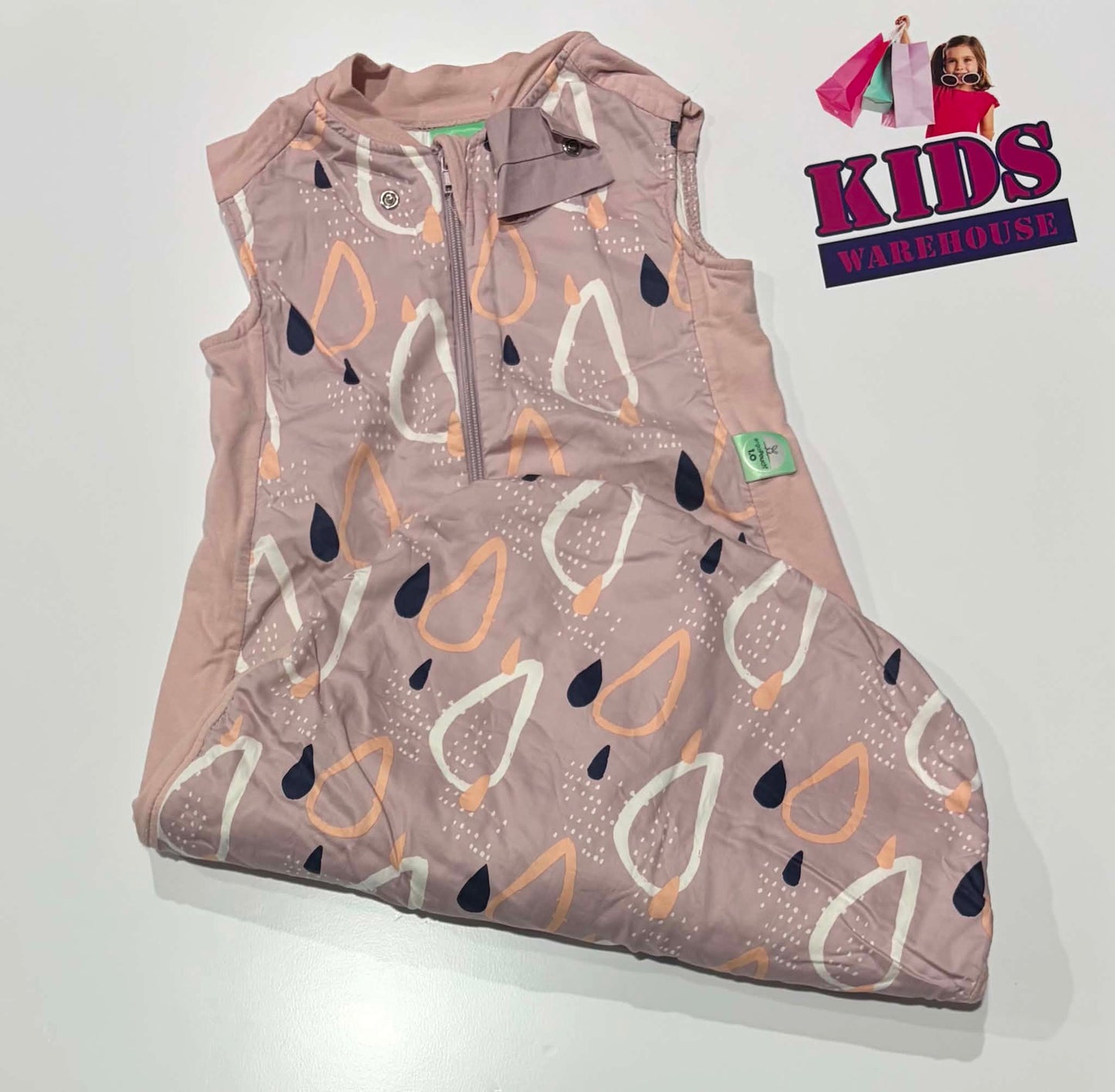 ErgoPouch Australia Pink, Raindrop Pattern Size 000-1 TOG 1