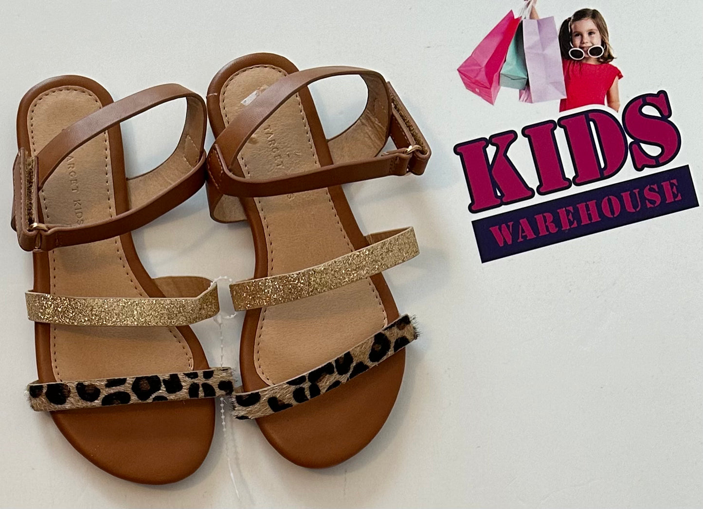 New Target Leopard Print Sandals Size 11 (Child)