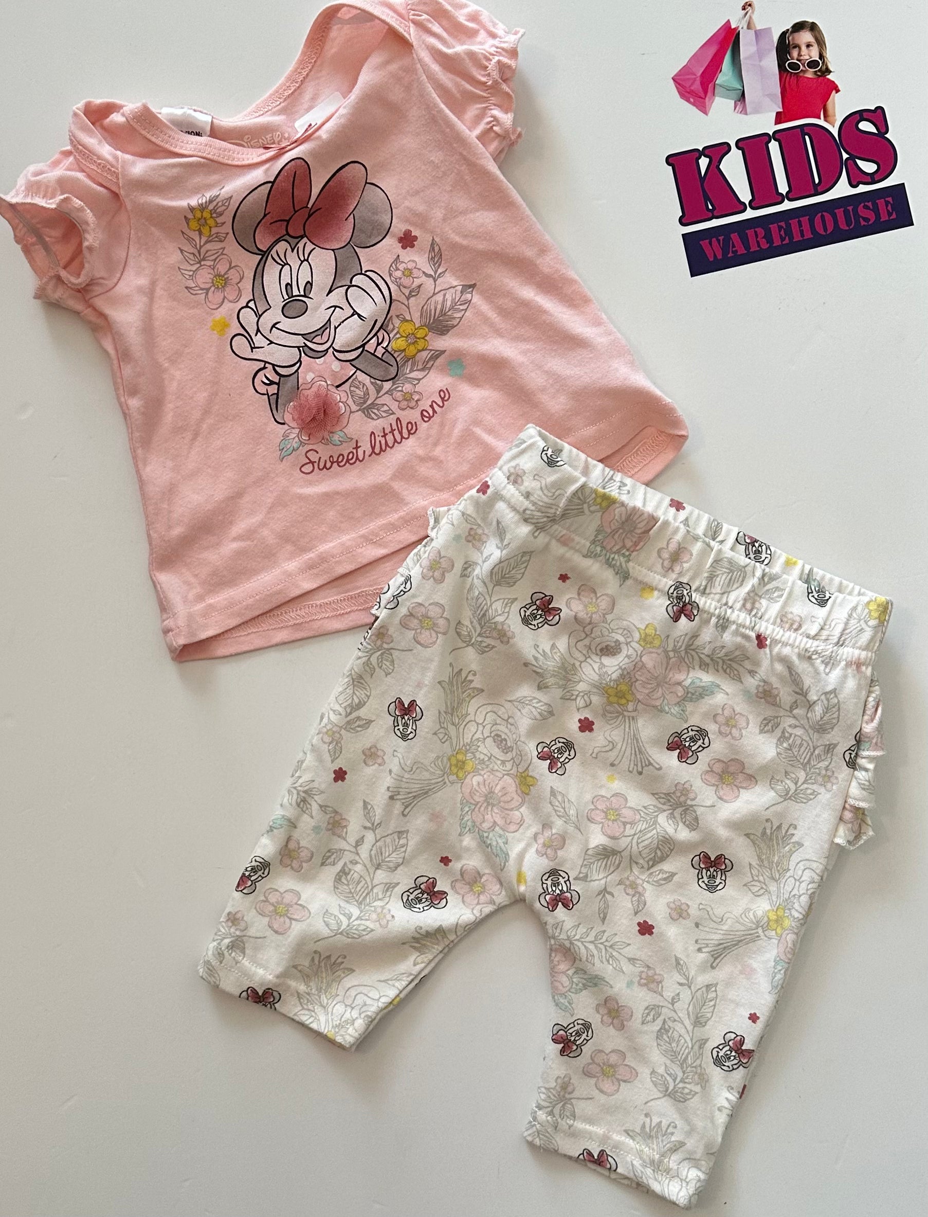 Disney Minnie Mouse Pink 2 Piece Set Size 000 Kids Warehouse AU