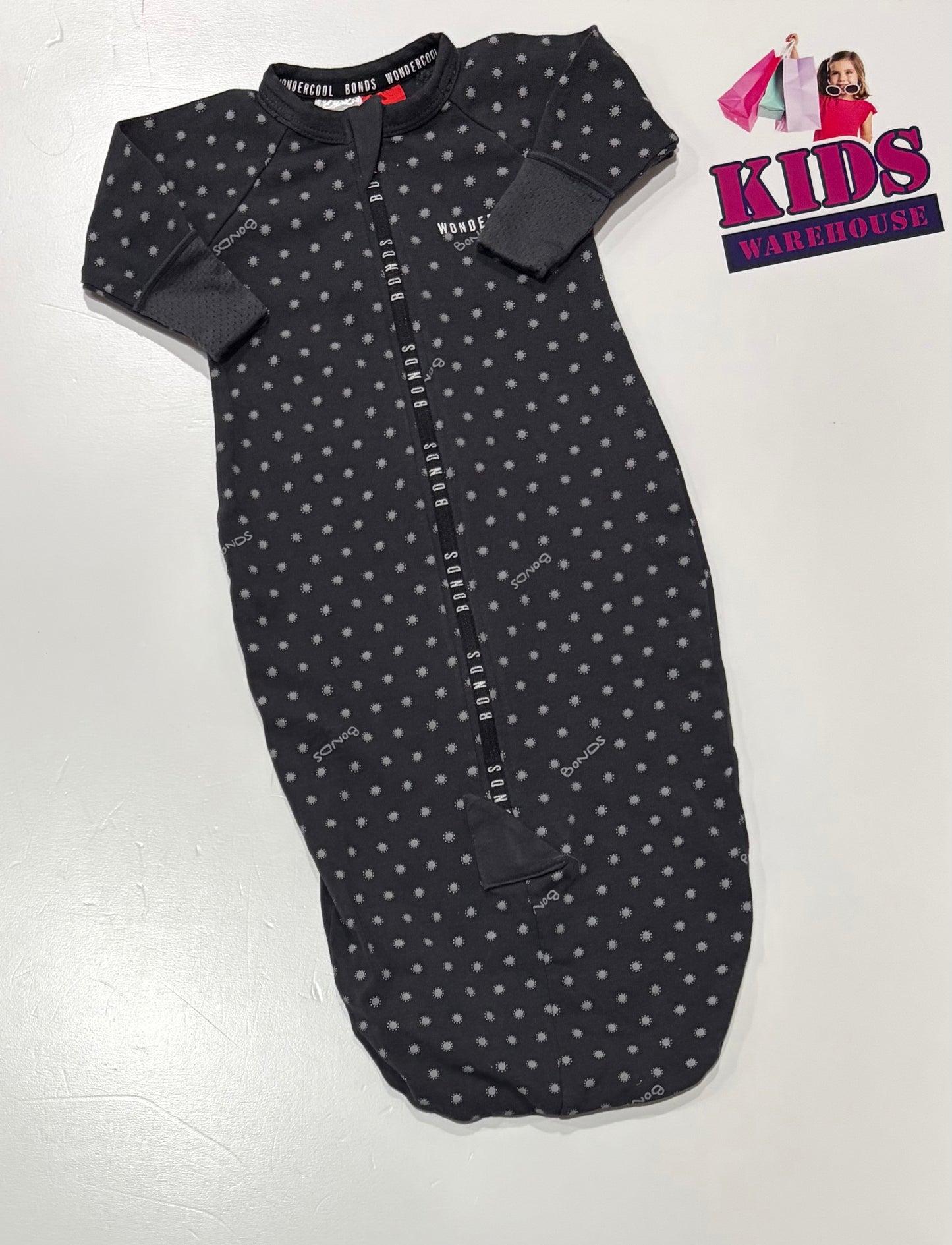 BONDS Wondercool Black, White Polka Dot Print Size 0000