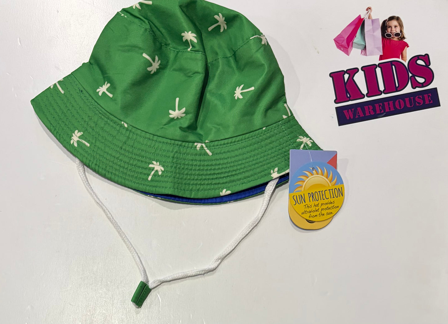Not Used Essence Kids Grren Palm Tree Print Bucket Hat (Child)