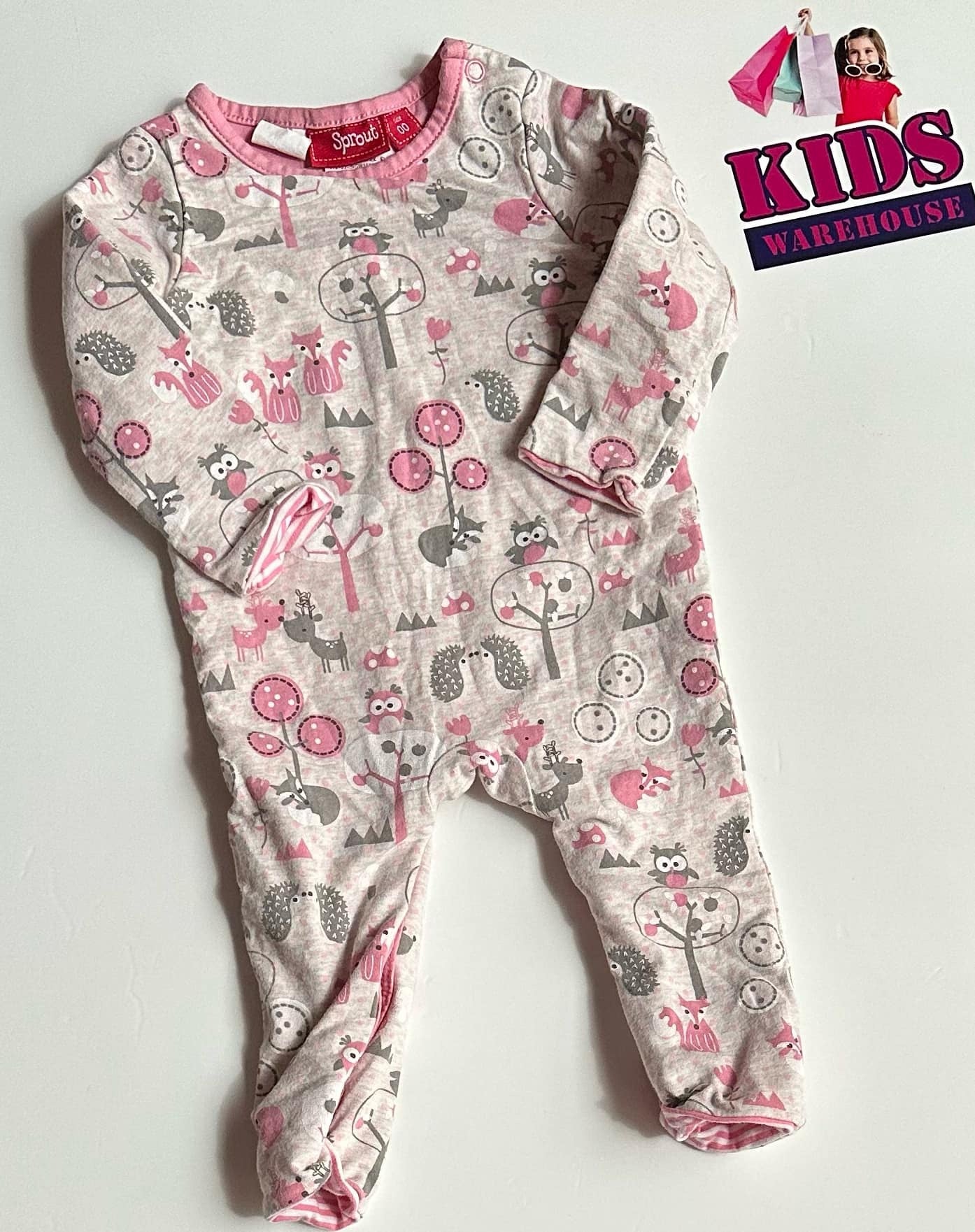 Sprout White & Pink Jumpsuit Size 00