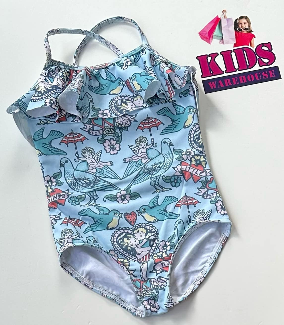 Kid-Ding Blue Swimming Bodysuit Size 2