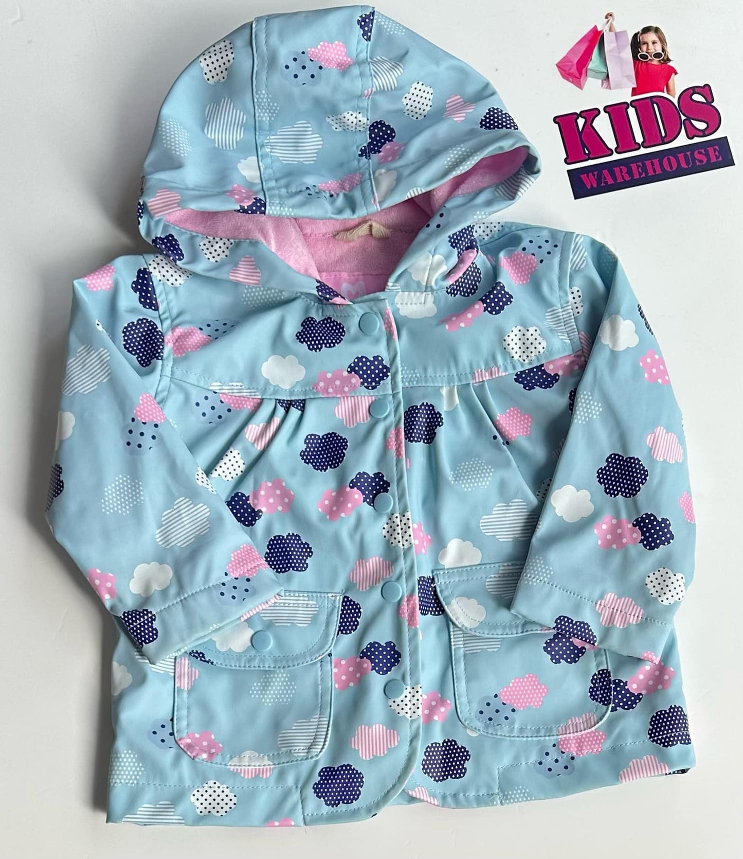 Korango Blue & Pink Rain Jacket Size 0