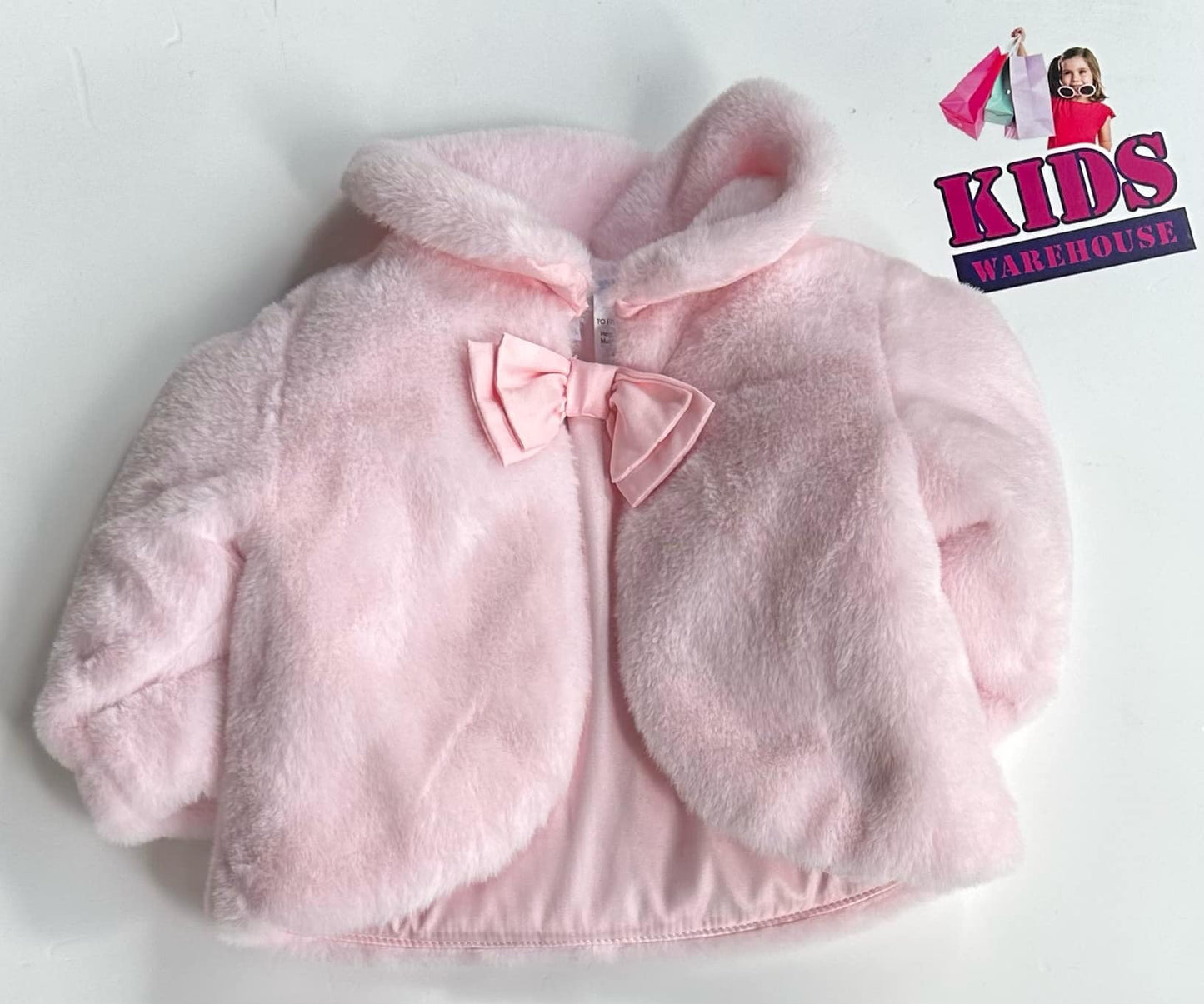 Dymples Pink Fluffy Coat Size 1