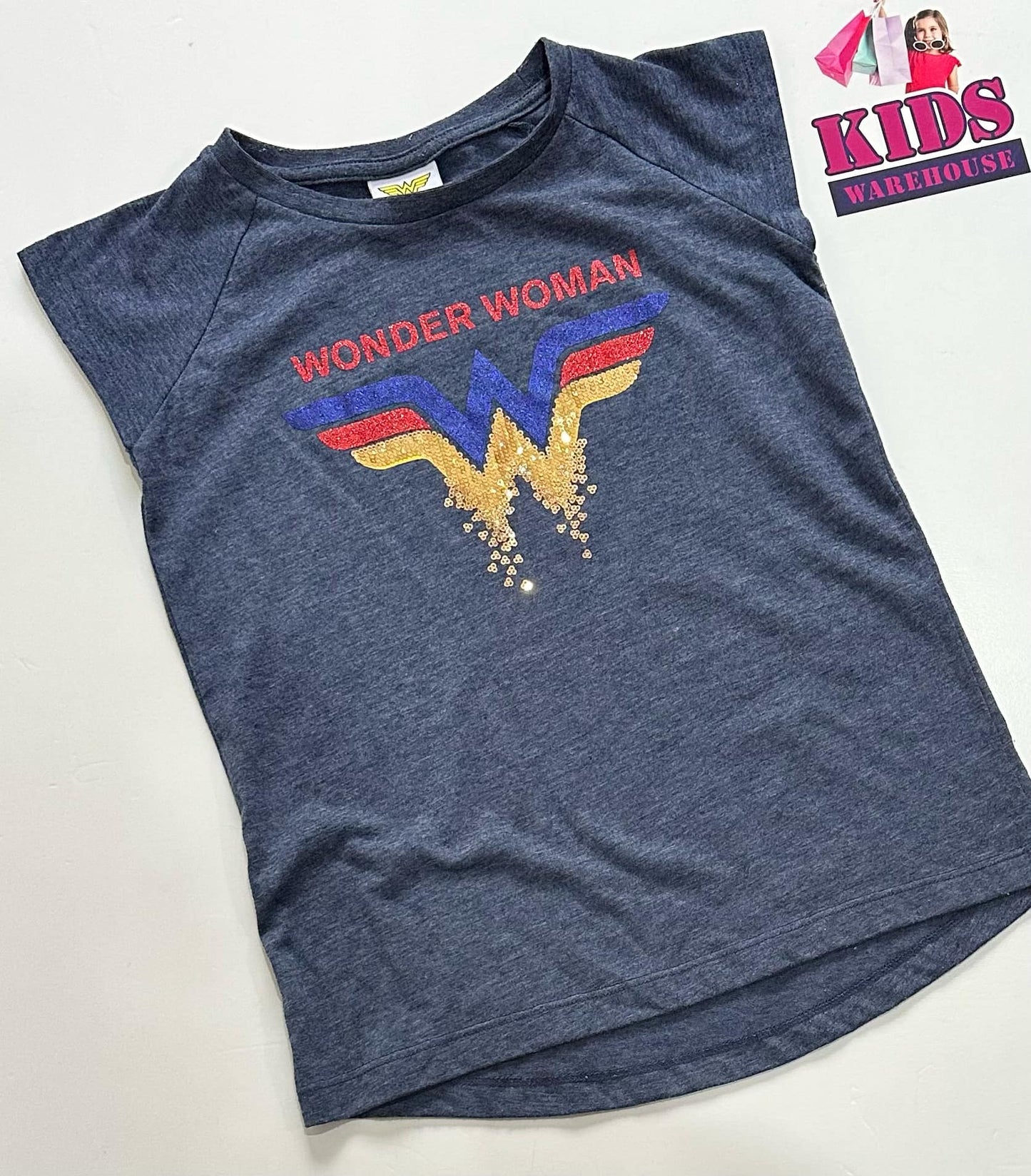 Wonder Woman Blue Top Size 10