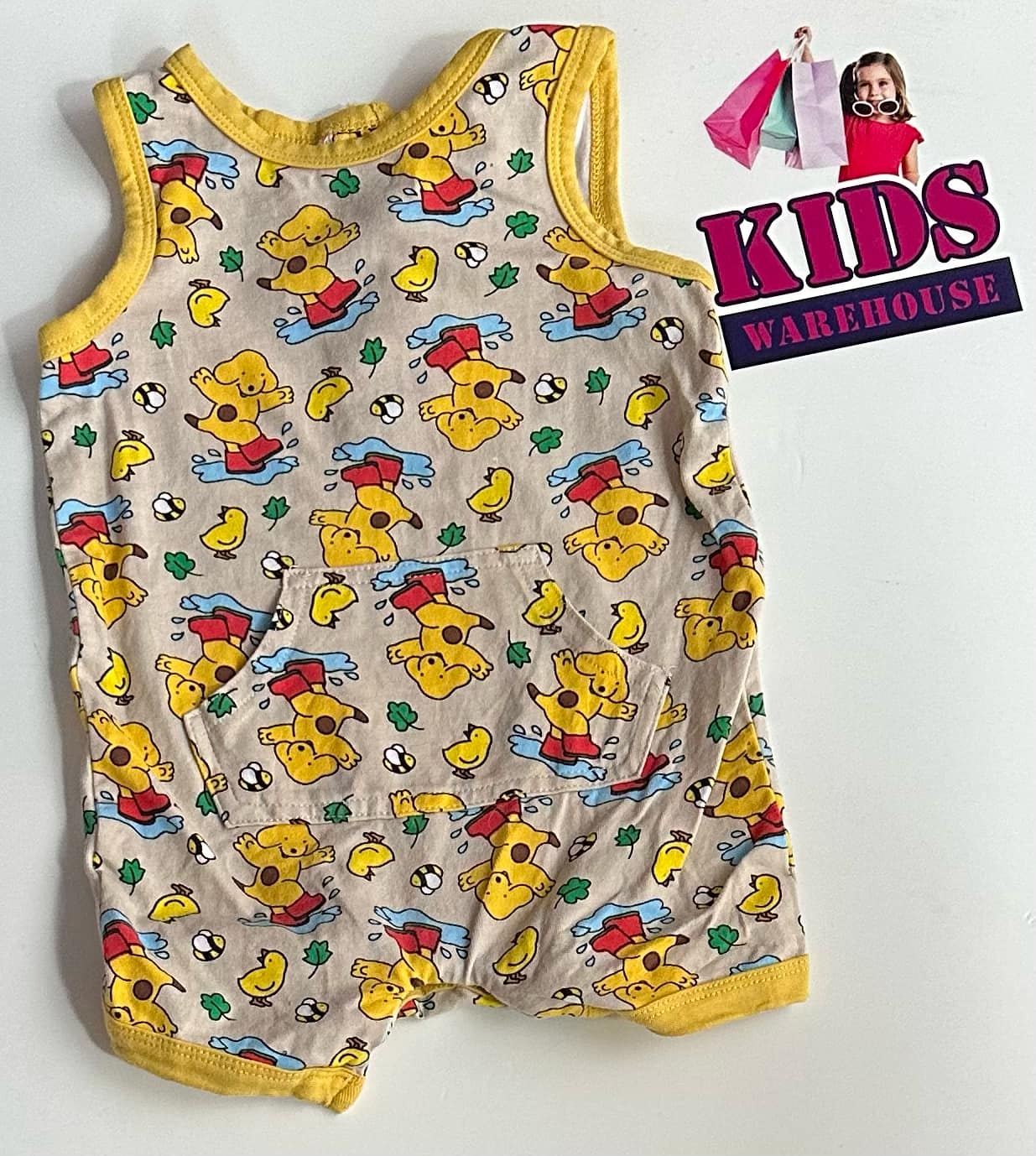 Fun With Spot Yellow & Grey Bodysuit Size 00