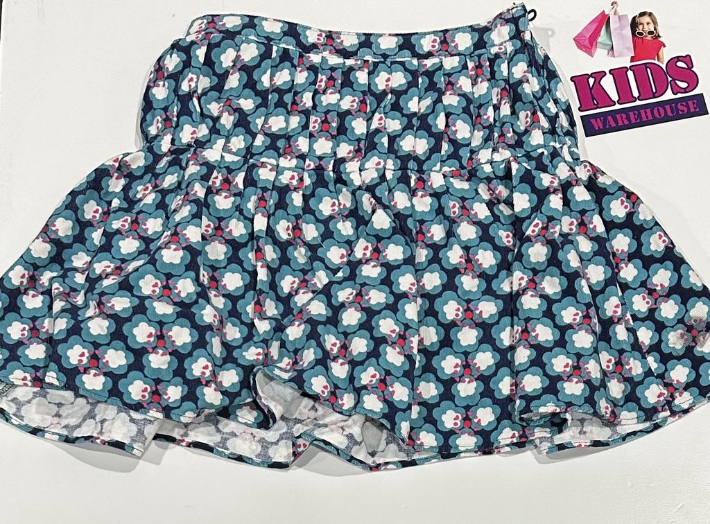 Milkshake Black & Blue Skirt With Flower Pattern Size 6