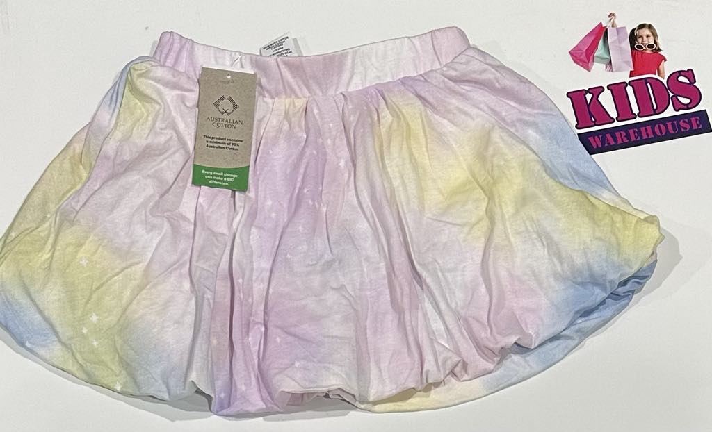 New K-D Pink Blue & Yellow Skirt Size 5
