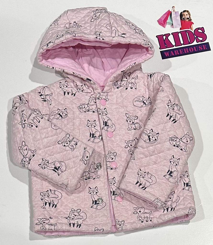 Sprout Pink Jacket With Fox Pattern Size 1