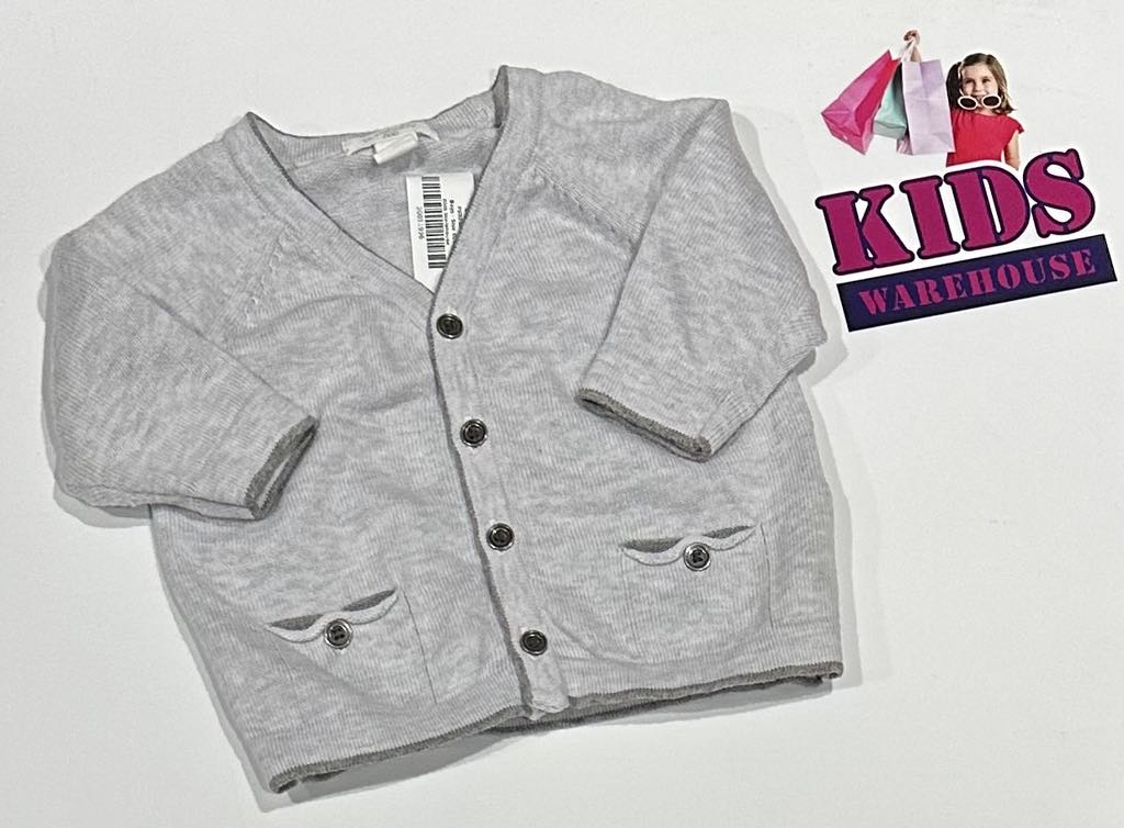 PureBaby Grey Cardigan Size 000