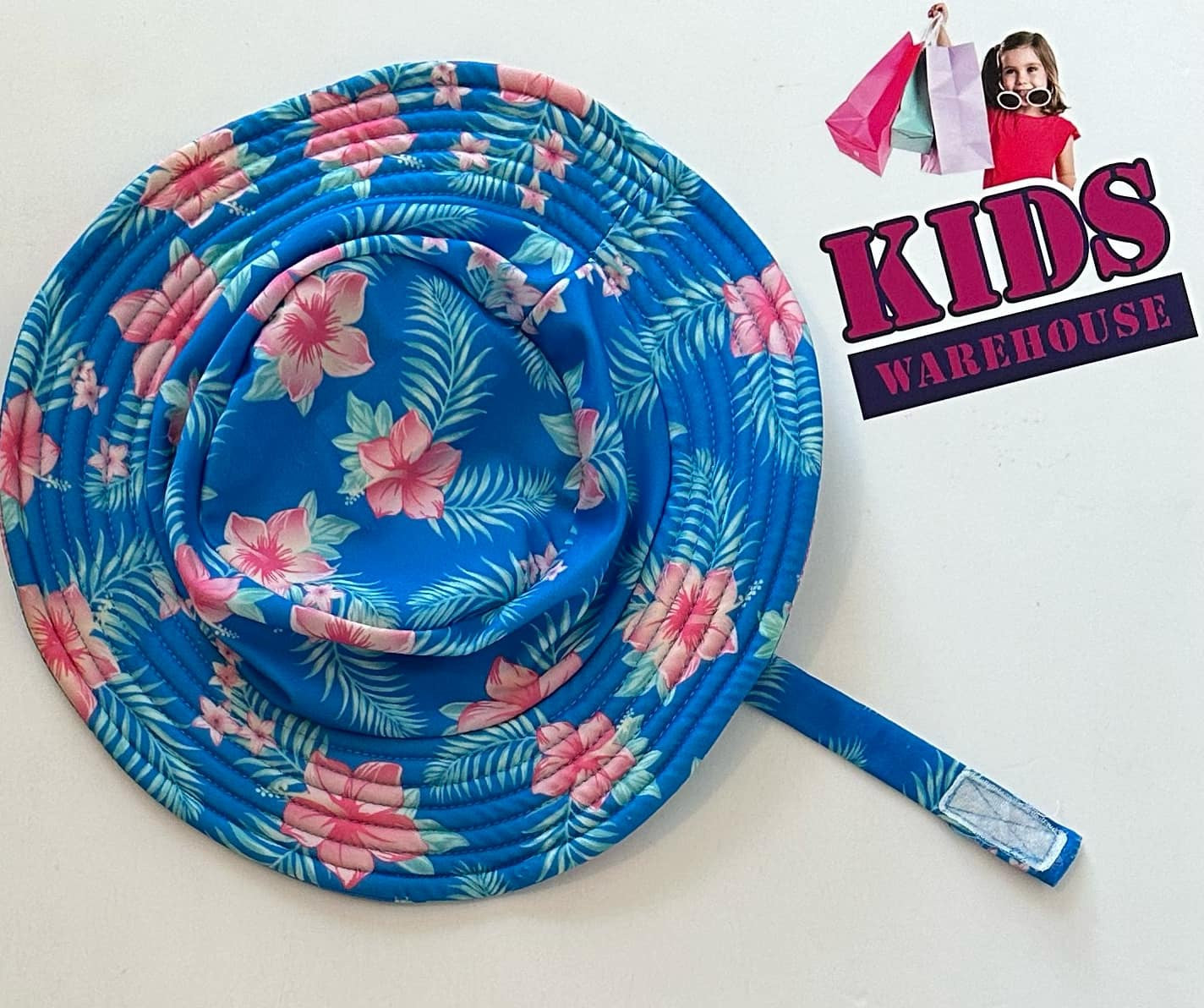 Lily & Dan 0-2 Months Floral Blue Hat Print