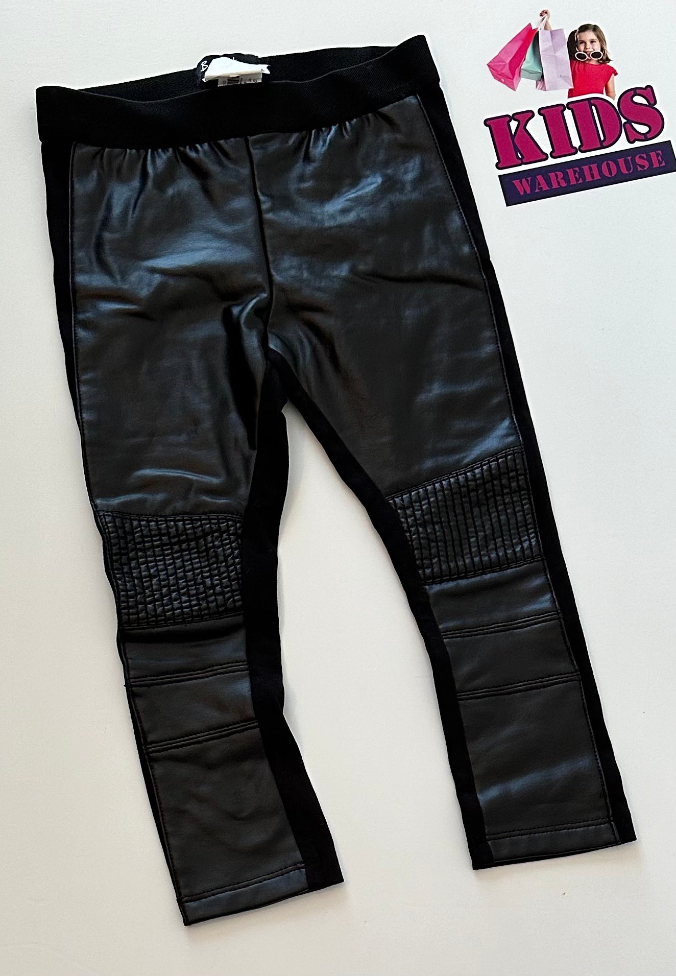 Black Leather Look Pants