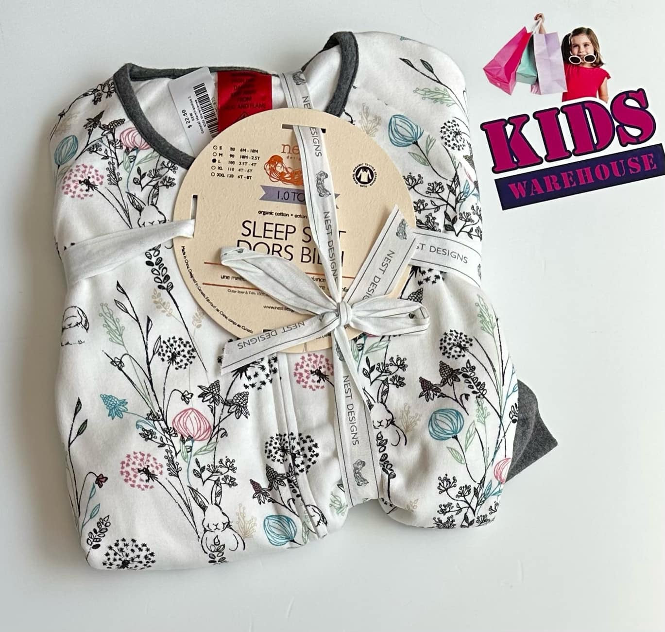 NEW Nest Designs Flower Print Sleep Suit Dors Bien TOG 1.0 L/100 2.5T - 4T