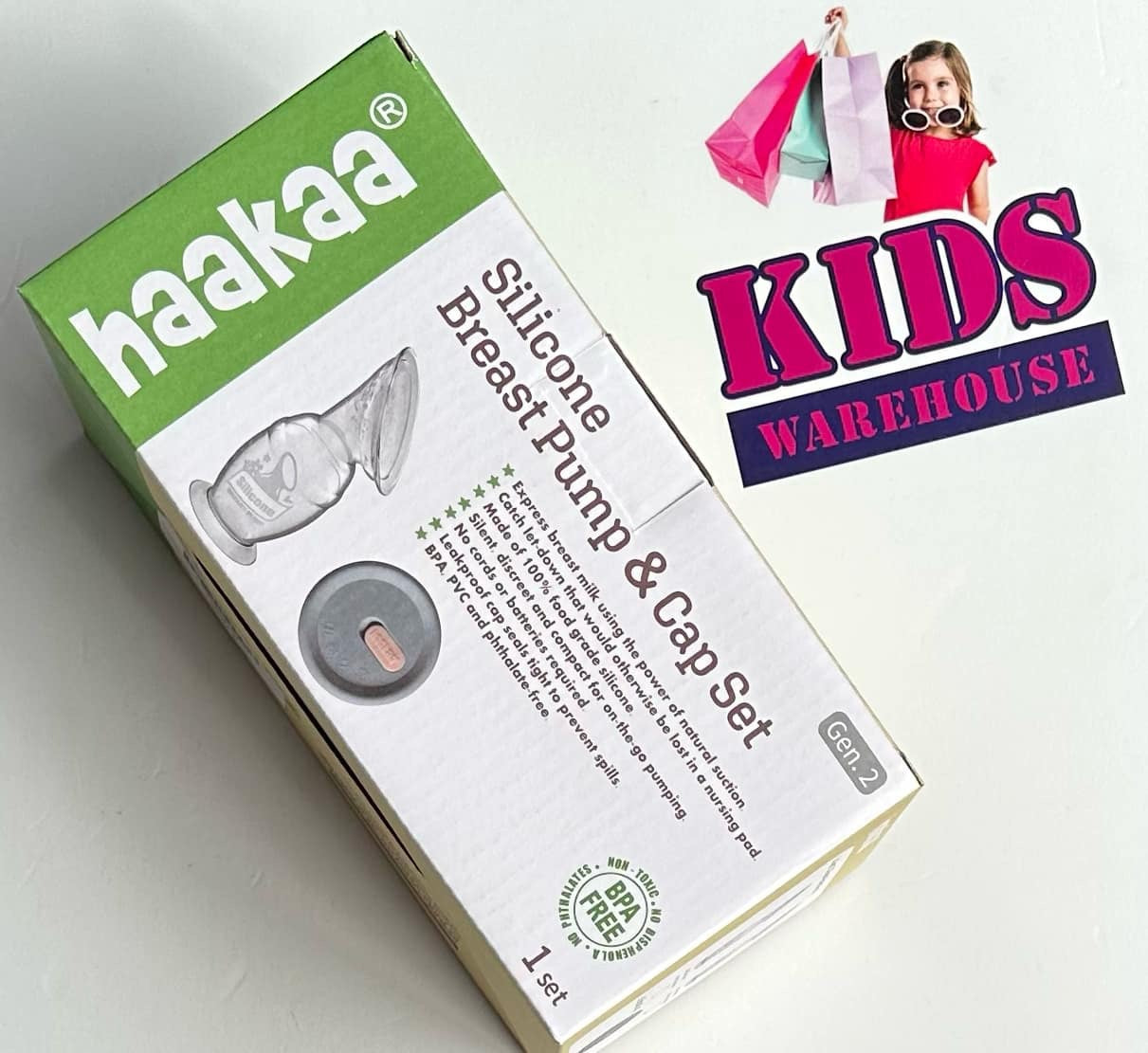 Haakaa Silicone Breast Pump & Cap Set Gen. 2