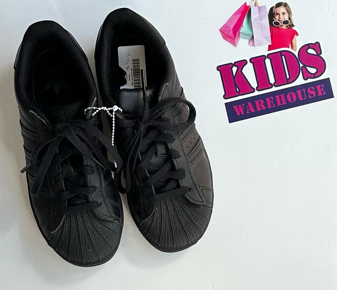 Adidas Black Runners Size US1/UK13.5 (Older Child)