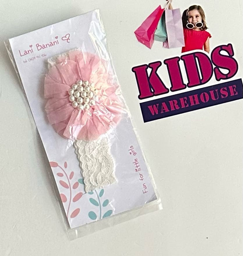 NEW Lani Banani Pink Flower Headband