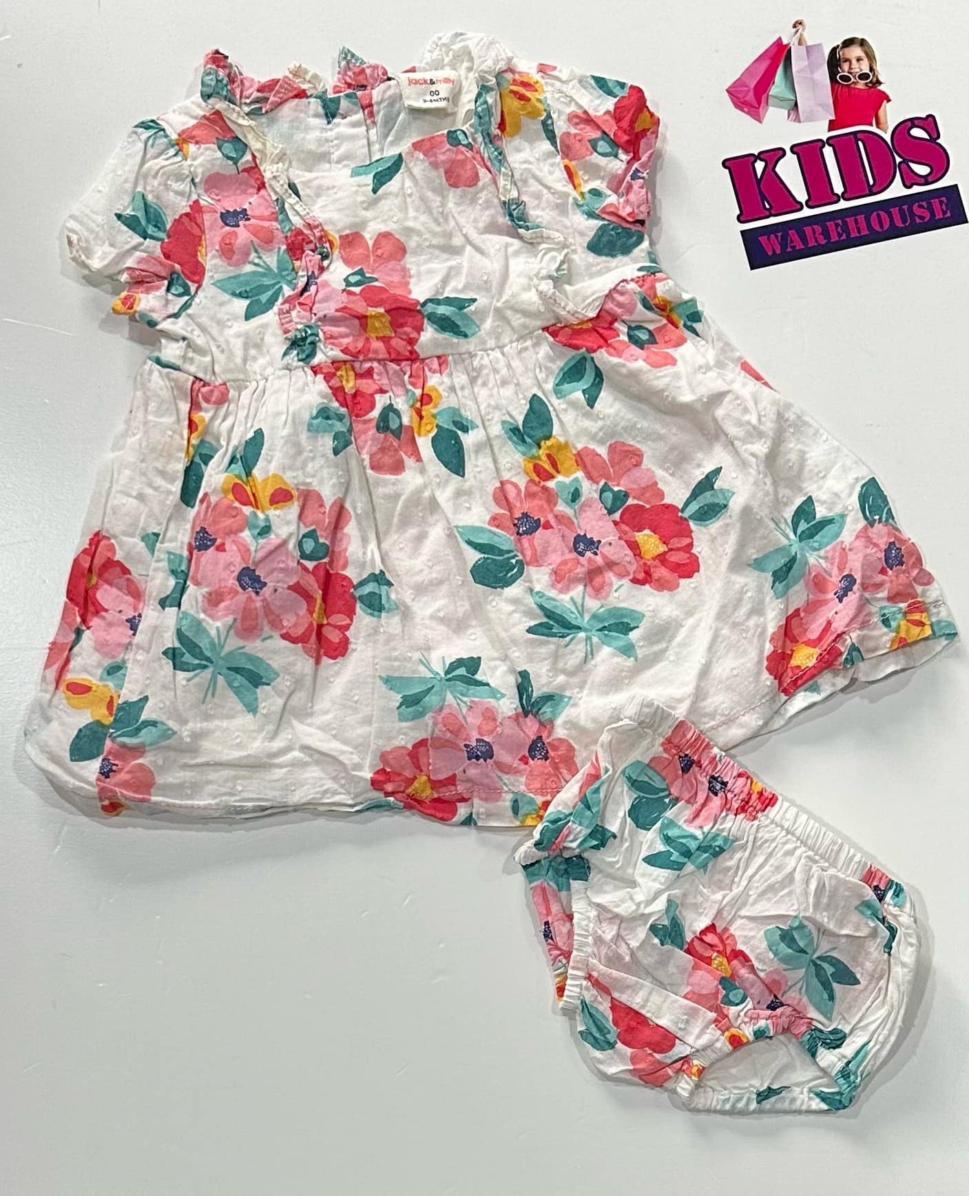 Jack & Milly White, Floral Print Dreas Size 00