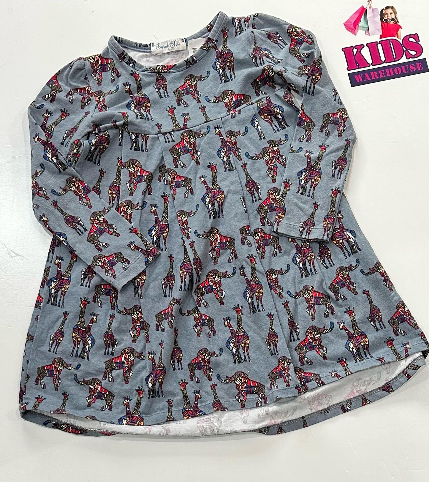 Sacred Ibis Animal Print Blue Dress Size 5