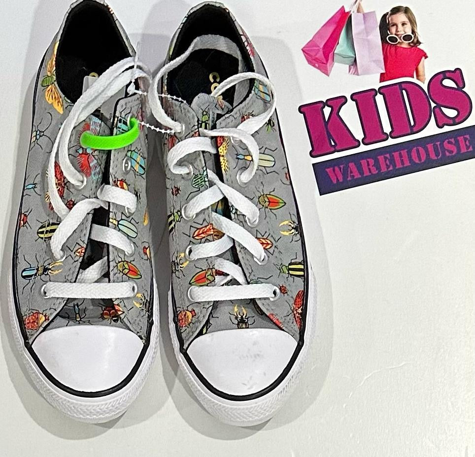 Converse Grey Insect Print Sneakers Size US2/UK1.5 (Older Child)