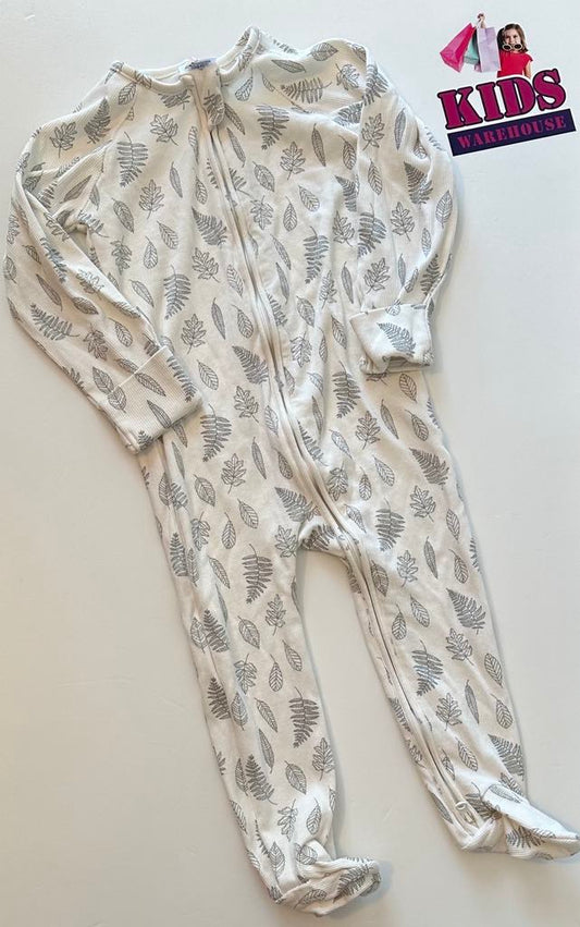 Target White Jumpsuit With Leaf Pattern Size 2