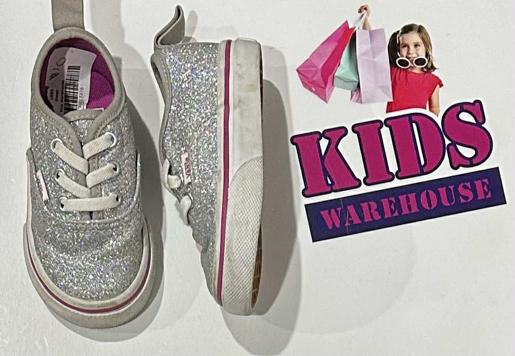 Vans Silver Glitter Sneakers Size US4/UK3.5 (Toddler/Child)