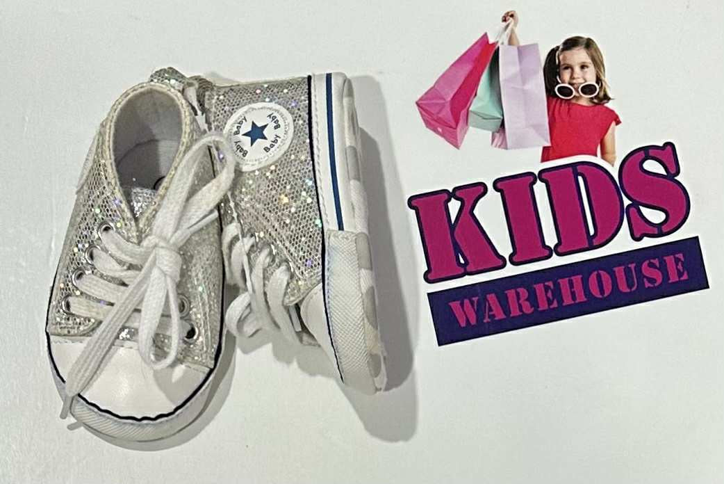 Baby Baby Silver Shimmer Runners Size 1 (Newborn/Baby)